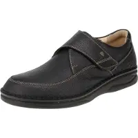 Finn Comfort Zapatillas de casa 'Slipper Herren 01108 055099 Echtleder in schwarz' negro