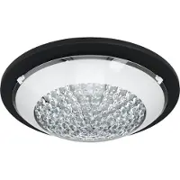 Eglo , lámpara de techo LED Acolla 1, elegante lámpara de techo de cristal, lámpara para sala de estar de metal y vidrio, lámpara para pasillo en blanco y , aplique de luz cálida