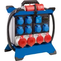 As Schwabe Distribuidor CEE-Standstrom con doble toma STECKY, 3 enchufes CEE, 400V, 32A, 5 polos