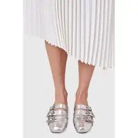 AllSaints Aurora Metallic Shoe Silver Talla: 37 | Bailarinas Outlet | Mujer | Gris