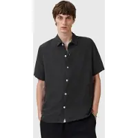 AllSaints Bandol Ss Shirt Dark Charcoal Talla: S | Camisas Casuales Outlet | Hombre | Negro