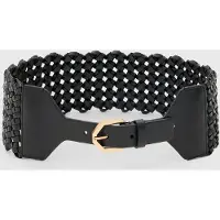 AllSaints Mathilde Waist Belt Black/warm Brass Talla: XS | Cinturones Outlet | Mujer | Negro