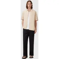 AllSaints Bandol Ss Shirt Hammock Taupe Talla: L | Camisas Casuales Outlet | Hombre | Negro