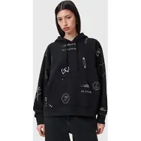 AllSaints Stina Talon Hoody Black Talla: XS | Sudaderas con Capucha Outlet | Mujer | Negro