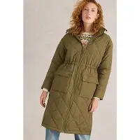 White Stuff Lorena Quilted Coat Khaki Green Talla: 16 REGULAR | Parkas Outlet | Mujer | Marrón