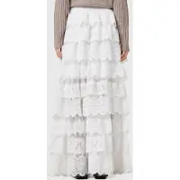 AllSaints Lizi Lace Maxi Skirt Chalk White Talla: 12 | Faldas Maxi Outlet | Mujer | Blanco