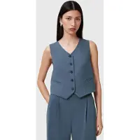 AllSaints Aleida Tri Waistcoat Turbulence Grey Talla: 8 | Chaquetas Outlet | Mujer | Gris