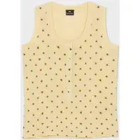Paul Smith Knitted Vest Woven Front Yellow Talla: L | Chalecos Outlet | Mujer | Amarillo