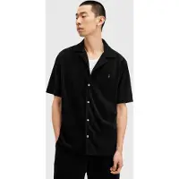 AllSaints Felix Ss Shirt Jet Black Talla: XS | Camisas Casuales Outlet | Hombre | Negro