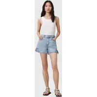AllSaints Eliana Denim Short Light Indigo Talla: W25 | Pantalones Cortos Outlet | Mujer | Azul
