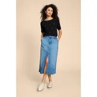 White Stuff Winnie Embroidered Top Black Multi Talla: 12 | Blusas Outlet | Mujer | Negro
