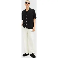 AllSaints Under Emb Ss Shirt Black Talla: XS | Camisas Casuales Outlet | Hombre | Negro