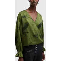 AllSaints Penny Top Spell Green Talla: 4 | Manga Larga Outlet | Mujer | Verde