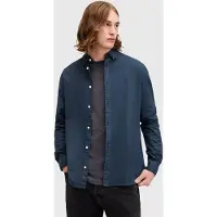 AllSaints Hawthorne Ls Shirt Garnet Blue Talla: XS | Camisas Casuales Outlet | Hombre | Azul