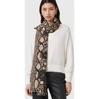 AllSaints Jinny Pareo Ecru White Talla: OS | Bufandas Outlet | Mujer | Marrón
