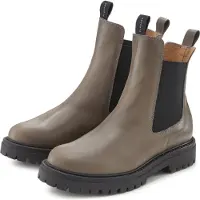 Elbsand Botas Chelsea beige oscuro / negro