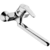 Hansa Mix: Grifo de pared y mezclador para lavabo, cromados, 1 unidad.