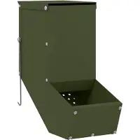 vidaXL Comedero para conejos, color verde oliva, 12,5 x 26 x 28,5 cm, capacidad: 1 kg