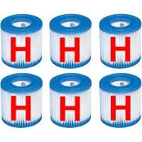 Intex 6 unidades de cartuchos de filtro , tipo H, repuestos