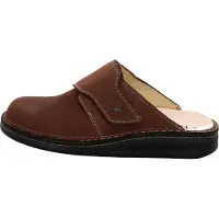 Finn Comfort Zapatos abiertos 'Pantolette Herren Amalfi nut Echtleder in braun' marrón