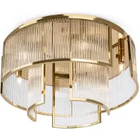 Maytoni Lámpara de techo Frame, color dorado, 9 bombillas E14, 60W, metal, dimensiones: 33x65x65 cm, IP20, marca