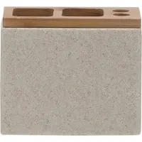 Sealskin Soporte para cepillos de dientes Grace, poliresina, color arena, modelo 361910365