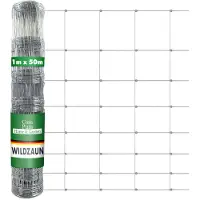 Floordirekt Valla resistente. Rejilla galvanizada. Ancho de la malla: 15 cm. Altura: 100 cm. Longitud: 50 metros