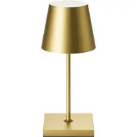 Sigor , lámpara de mesa recargable Nuindie, conexión USB-C mini, 25 cm, color dorado, 2,2W, FlexMood, 2200K/2700K, IP54, índice de reproducción cromática Ra85, regulable