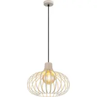 Globo Lámpara colgante Mateo, color crema/arena, metal, Ø 40 cm