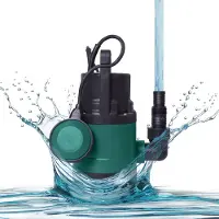 Vonroc Bomba sumergible 300W - 6500l/h | Para agua limpia y ligeramente contaminada