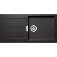 Schock fregadero encastrado Signus D-100L FB Stone, de superficie plana, que incluye una tabla de cortar de vidrio