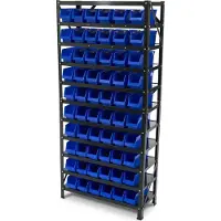 HBM Armario de contenedores, sistema de almacenamiento, estantería con 60 cajas de almacenamiento