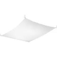 Sollux Lámpara de techo cuadrada LUNA, blanca, con tela, dimensiones: 15x130x105 cm, IP20, marca