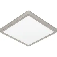 Eglo LED Smart Deckenleuchte Fueva 6.z Nickel-matt 30x30cm IP44 13,5W 2000lm RGBTW 2700K-6500K Dimmbar App Google Alexa Bluetooth ZigBee Matter
