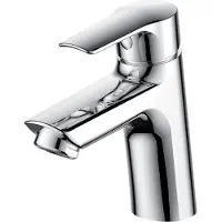 BELVIT Grifo monomando para agua fría, cromo, con salida fija, montaje en superficie
