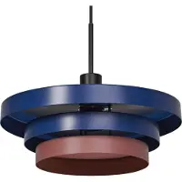 Osram Lámpara colgante decorativa Layers, con casquillo E27, 400 mm, IP20, metal, color azul/rosa