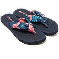 Brasileras Zapatos para playa y agua 'Hibiscus Nudo' azul / aqua / rosa / frambuesa