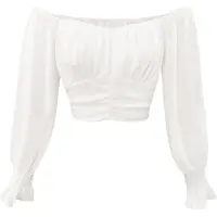 Imily Bela Blusa plata / blanco