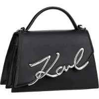 Karl Lagerfeld Bolso de mano negro / plata