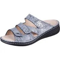 Finn Comfort Zapatos abiertos 'Pantolette Damen Grenada blau Echtleder in blau' azul