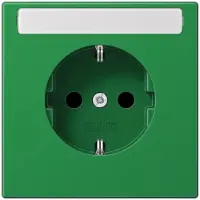 JUNG LS1520BFNAGN - Tipo F - 1 módulo - 2 polos - Verde - Termoplástico - Universal