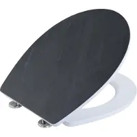 Cornat Asiento de inodoro WC-Sitz Noir, de Duroplast, color , capacidad máxima de 150 kg, modelo KSDSC240