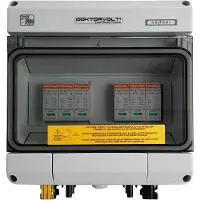 Doktorvolt Caja de conexión solar, DC 1000V, Clase T1 T2, 40kA, para 2 cadenas, conector de 4mm, marca , modelo 4579