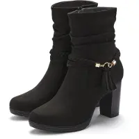 LASCANA Botines oro / negro