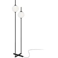 Maytoni , lámpara de pie LED "The Sixth Sense", 2 bombillas de 12W, color negro, luz cálida