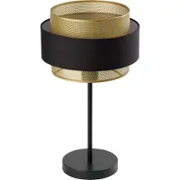 Osram Lámpara de mesa Decor Hornet, casquillo E27, color y dorado, 250 mm. Lámpara de mesa, fabricada en metal y textil, ideal como lámpara de noche