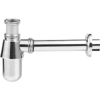 Hak Sifón para lavabo Aqualine, conexión de 5/4", diámetro de 32 mm, acabado cromado