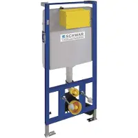 Hak Schwab DUPLO WC 199: Cisterna empotrada para inodoro, sistema de descarga de 3/6 litros, conexión DN110mm, para montaje en seco