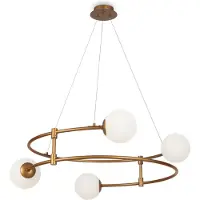 Maytoni MOD317PL-04G, 4 bombillas, casquillo G9, IP20, color dorado