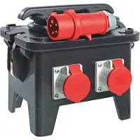 As Schwabe as-Schwabe PROtek PRCD-S: Distribuidor de energía para obra con protección diferencial (PRCD), 30mA, 400V, IP44
